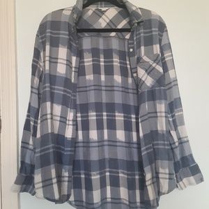 Blue and White Aeropastle Flannel